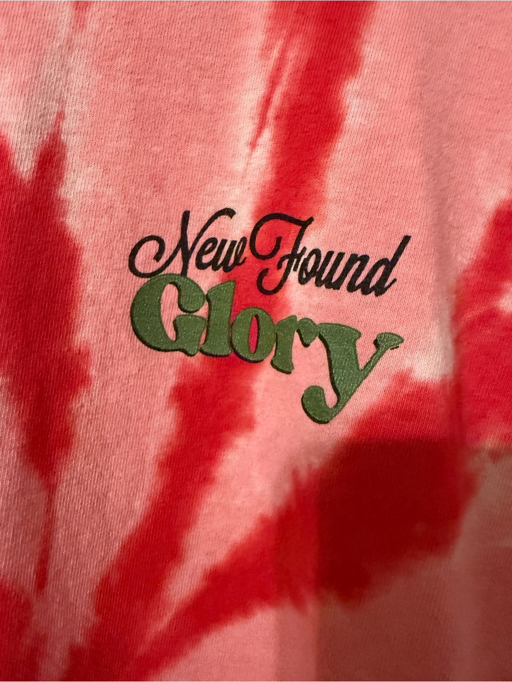 New Found Glory Tie-Dye mens T-Shirt - Pink & Red - Picture 2 of 5